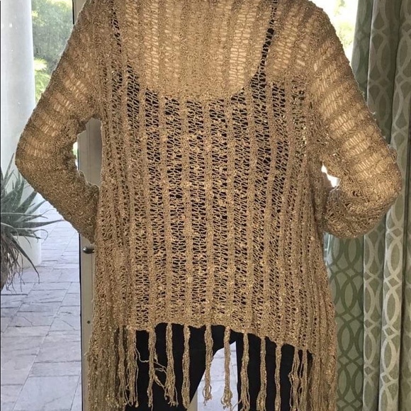 #12 Mocha fringe cardigan sweater - Picture 15 of 15